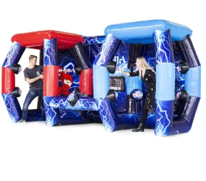 Jogo de Batalha Inflável Ninja IPS para Carnaval ao Ar Livre e Interior, com Material PVC e Cor Personalizável para Crianças e Adultos