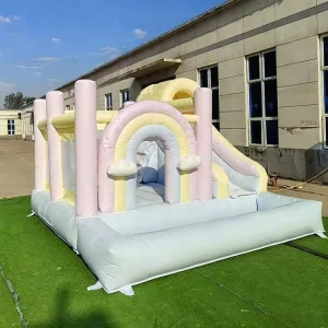 Rumah Bouncer Anak Inflatable untuk Dalam dan Luar Ruangan dengan Seluncuran dan Kolam Renang