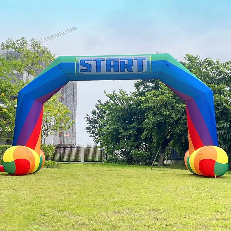 屋外インフレータブルアーチスタートフィニッシュラインカスタムロゴ防水（プロモーション・展示・スポーツイベント用）