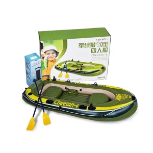 Outdoor Inflatable Boat Thickened Eco friendly PVC Boat 2/3/4 Fishing Flood Control Motor Boat with Air Pump and Paddle