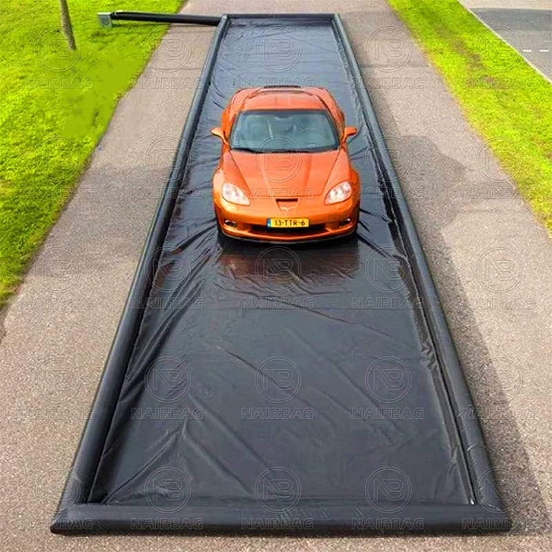 Tapete Inflável para Lavagem de Carros ao Ar Livre, Tapete de Garagem para Limpeza de Carros, Coletor de Água Inflável, Tapete para Carro