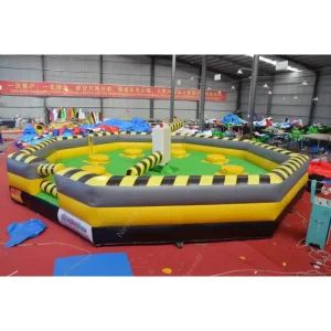 Outdoor Inflatable Carnival Games Meltdown Sport Interactive Bouncy Giant Basketball Rotating Obstacle for Children CE
