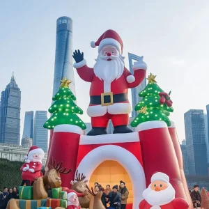 アウトドア インフレータブル クリスマス装飾 カスタムロゴ付き巨大スノーマン