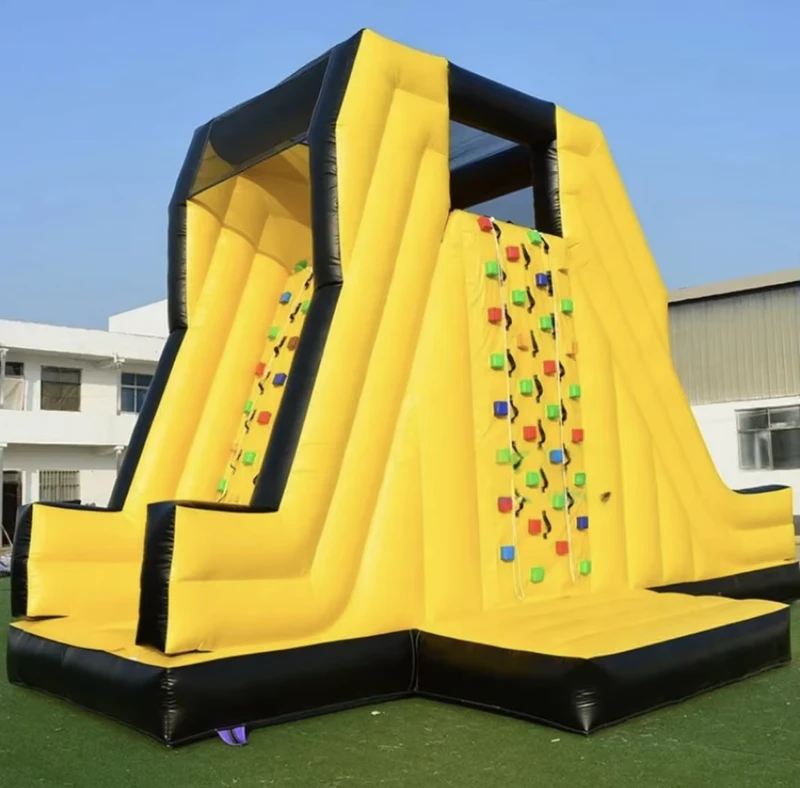 Parete di Arrampicata Gonfiabile Commerciale in PVC per Esterni, Percorso ad Ostacoli Gonfiabile per Bambini