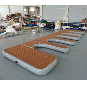 Outdoor Inflatable Floating Dock Yacht Inflatable Water Platform for Water Play Equipment Water Floating Air Pontoon