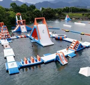 Outdoor Inflatable Floating Water Park Floating Water Obstacle Course Manufacturer