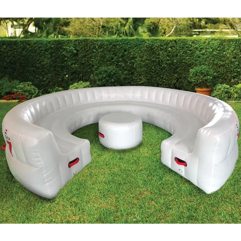 Aufblasbare Gartenmöbel, LED, aufblasbares Partysofa mit Tisch für Erwachsene