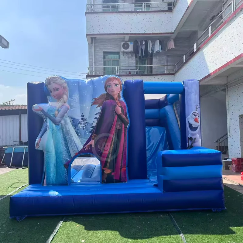 Outdoor Inflatable Game Bouncy Castle Cartoon Inflatable Bounce House With Slide for Kids