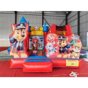 Outdoor Inflatable Game Bouncy Castle Inflatable Bouncer Combo Cartoon Bounce House With Slide For Kids
