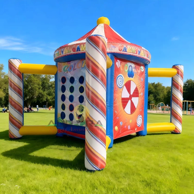 Buiten Opblaasbare Spellen 5 in 1 Carnaval Spel Tic Tac Toe Clown Gooi Darts Spel Schietspellen