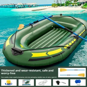 Outdoor Inflatable Kayak Thick Wear Resistant PVC Boat for Drifting and Fishing Portable Design