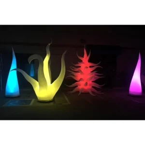 Outdoor Inflatable LED Light Column Tube Cone for Event Stage Trade Show Decoration