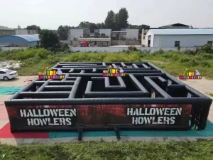 Outdoor Inflatable Obstacle Course Inflatable Haunted House Maze Inflatable Haunted Maze for Sale