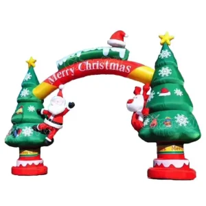 Outdoor Inflatable Oxford PVC Durable Arch Large Festival Christmas Advertising Archway Santa Claus Decorations Cartoon