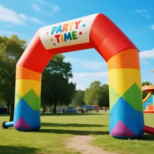 Outdoor Inflatable Racing Gate Polyester Material for Events Outdoor Activities Inflatable Arch