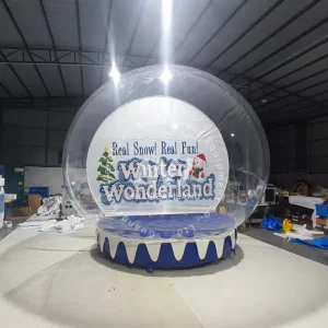 Outdoor Inflatable Snow Globe Bubble House PVC Christmas Decoration Crystal Balls Inflatable Snowball Tent