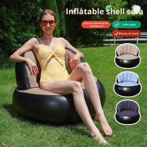 Outdoor Inflatable Sofa Portable Lounge Sofa Chair Lazy Air Sofa Shell Inflatable Chair