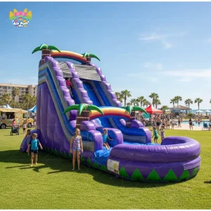 Outdoor Inflatable Tropical Water Slide for Kids and Adults for Parties