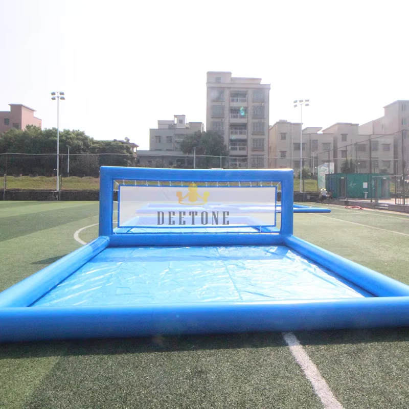 Lapangan Bola Voli Inflatable Luar Ruangan, Lapangan Bola Voli Air, Lapangan Tenis Inflatable untuk Permainan Olahraga