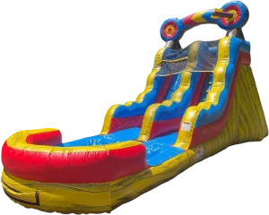 Outdoor Inflatable Water Slide PVC Waterproof Cloth Double Seam Blower