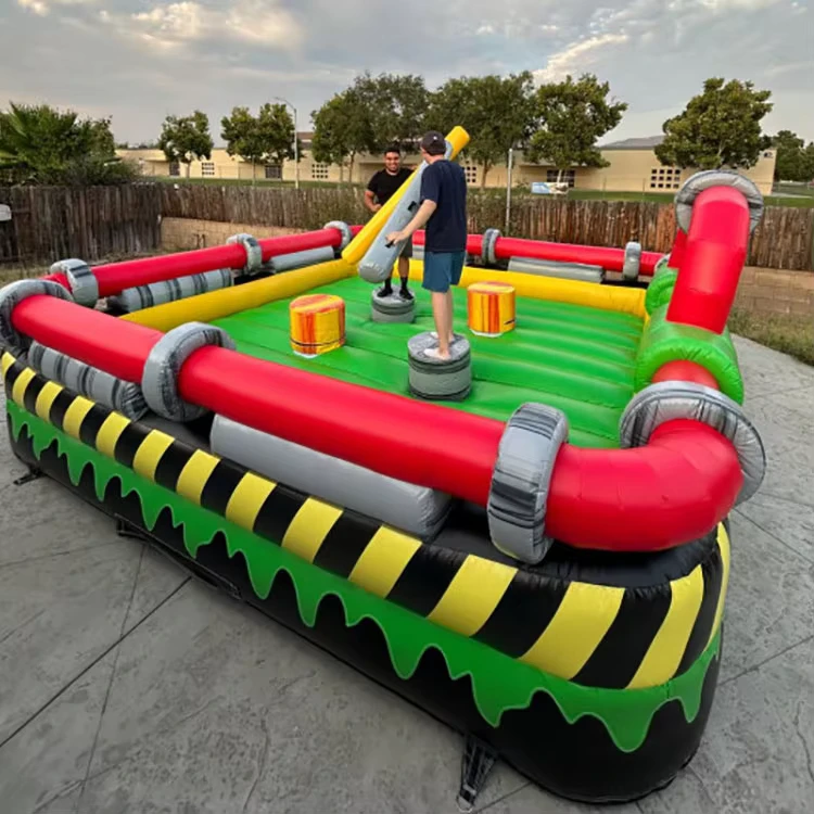 Outdoor Interactive Sports Gladiator Jousting Arena Inflatable Fighting Game Stick Fighting Inflatable Game for Kids and Adults