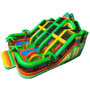 Outdoor Jungle Inflatable Obstacle Course Commercial Bounce House