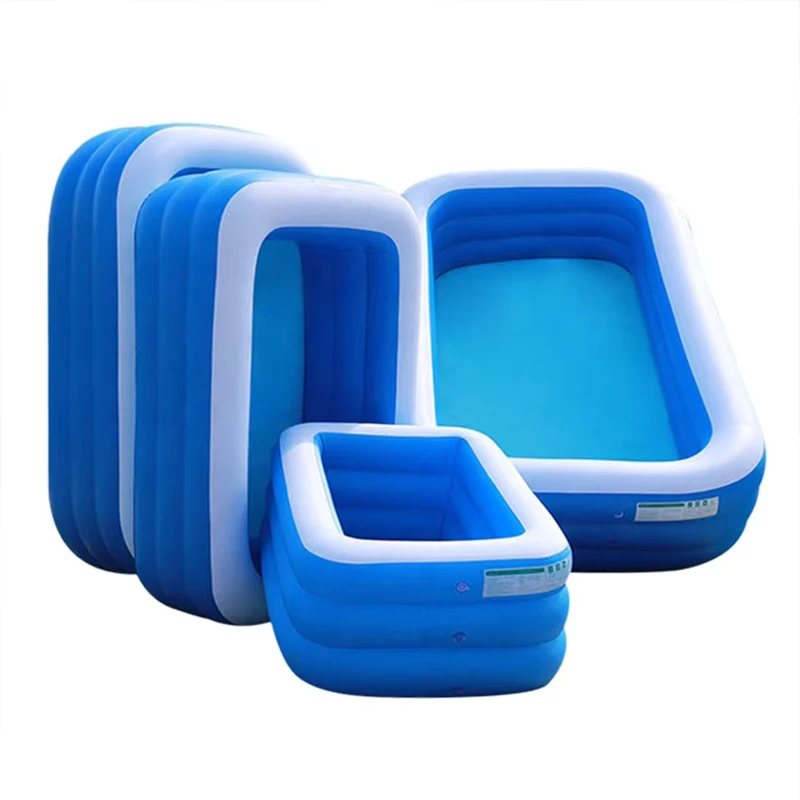Outdoor Kids Inflatable Ball Pool for Children Pink Square Rectangular Large Family Adult Inflatable Kids Swimming Pool