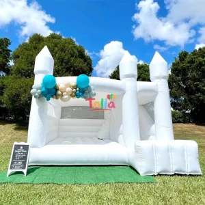 Outdoor Kids Jumping Castle Combo Jumpers Castillo Inflable Inflatable White Bounce House With Slide for Party