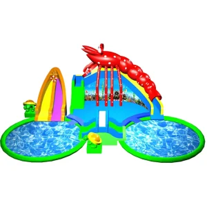 Equipamento de Brincadeira Aquática para Terra e Água ao Ar Livre, Parque Aquático Inflável Personalizado para Crianças, Parque Aquático Inflável Colorido
