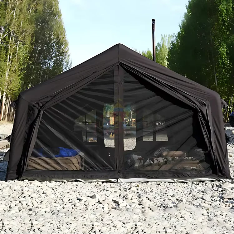 Outdoor Large Family Camping Inflatable Tent UV Protected Waterproof 3-4 People 17.28 Square Meters Inflatable Air Tent