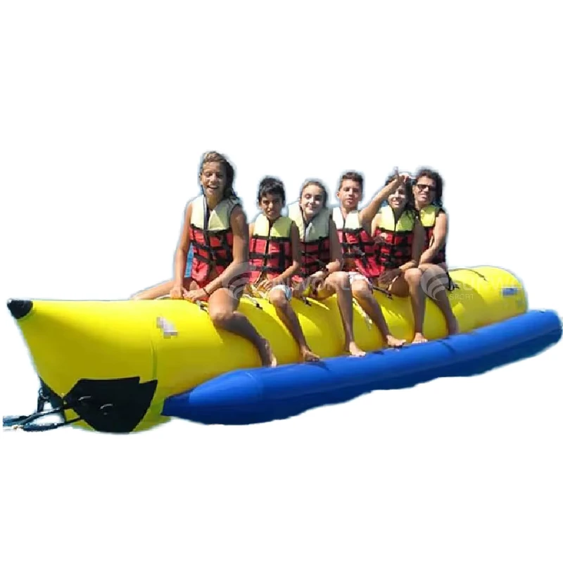Gran bote inflable de banana flotante para actividades acuáticas familiares, equipo de surf, juego acuático S-1 CE