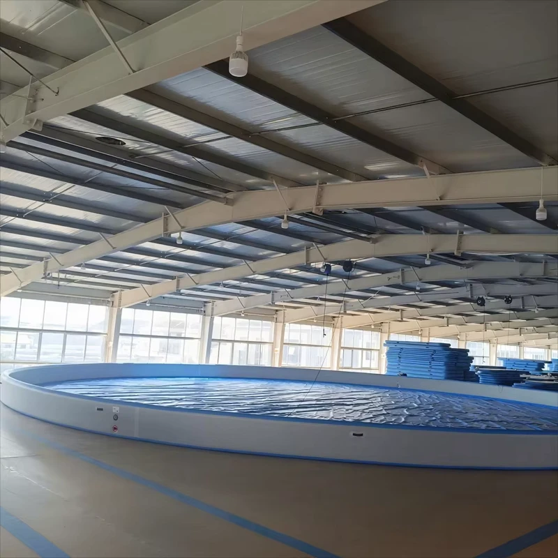 Piscina Inflable Grande para Niños con Malla de Seguridad, Soplador Automático, Material de Reparación de PVC