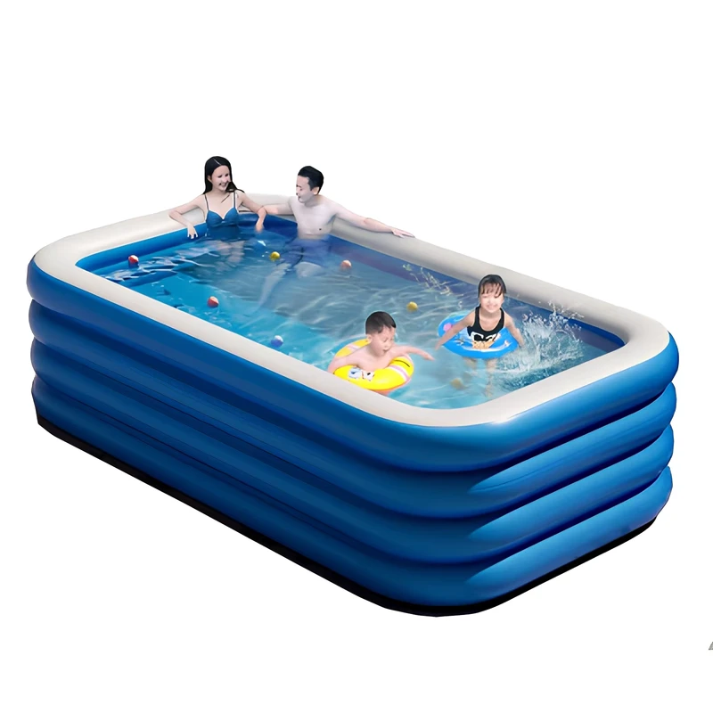 Outdoor Large Thickened PVC Inflatable Pool Home Self Inflating Swimming Play Pool for Adults and Children