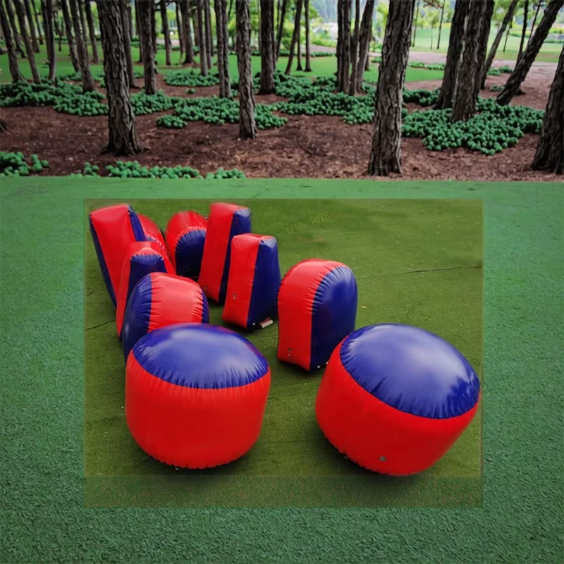 บังเกอร์พองสำหรับเลเซอร์แท็กกลางแจ้ง อุปสรรค Paintball Gelball วัสดุ PVC ได้รับการรับรอง EN14960 ขนาดและสีที่ปรับแต่งได้ 2 ปี