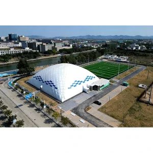 Sân tennis Padel bơm hơi sang trọng ngoài trời với mái vòm toàn cảnh, Bóng đá bơm hơi, Sân bóng rổ, Nhà thể thao