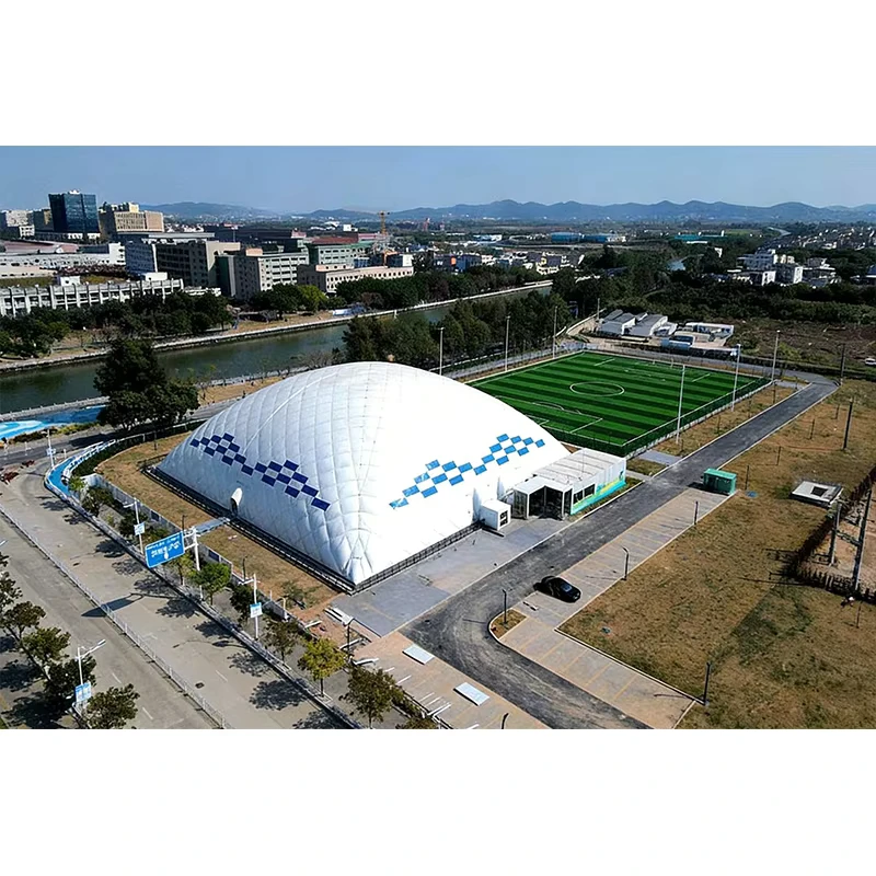 Buiten Luxe Panoramische Luchtkoepels Stadion Padel Tennisbaan Opblaasbaar Voetbalveld Dek Basketball Court Sportkoepels