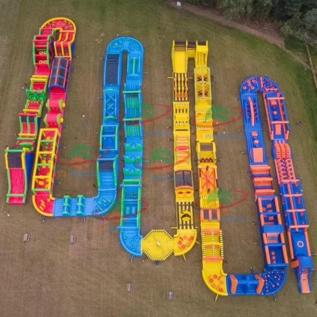 Buitensport Obstakelparcours Inflatable Obstakelparcours Gigantisch Commercieel Springkasteel voor Volwassenen