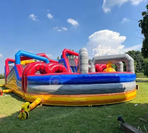 Outdoor Obstacle Course Equipment Outdoor Inflatable Bouncy Slide Inflatable Obstacle Course