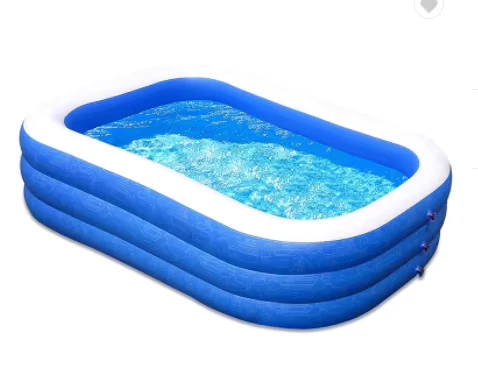 Kolam Renang Inflatable PVC Di Atas Tanah untuk Anak 269x177x61cm 6kg