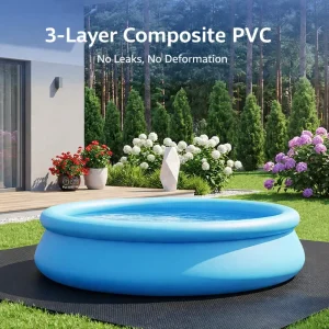 Outdoor PVC Inflatable Pool Round Shape Multi Size Family Use for Garden Backyard