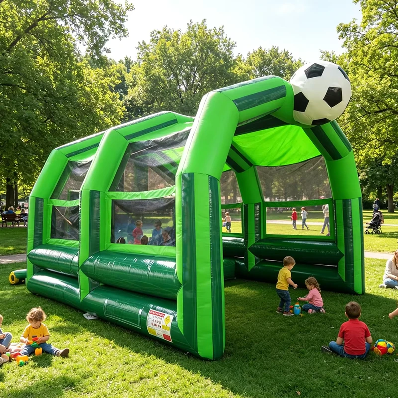 But de football gonflable en PVC extérieur, design personnalisé, jeu de carnaval, cible de tir portable