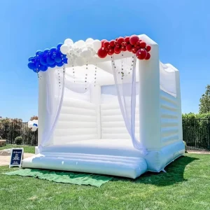 Outdoor Party Rental PVC Inflatable Bouncer White Bouncy Castle Inflatable Wedding Bouncer Mini Commercial Bounce House