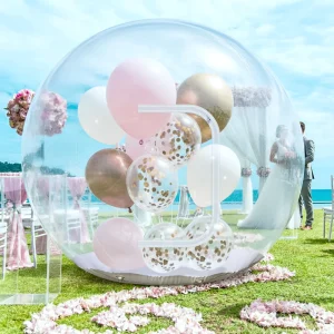Outdoor Party Wedding Inflatable Snow Globe PVC Christmas Decorations Giant Transparent Inflatable Bubble Igloo Tent Bounce House