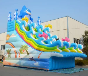 Outdoor Playground Equipment Bouncy Castle 4*7m Large Custom Inflatable Bounce House with Water Slide for Kids