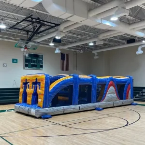 Equipo de parque infantil inflable comercial para alquiler de niños, curso de obstáculos