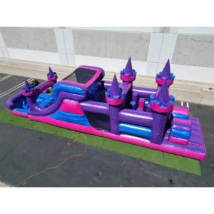 Equipo de parque infantil inflable comercial para alquiler de niños, curso de obstáculos