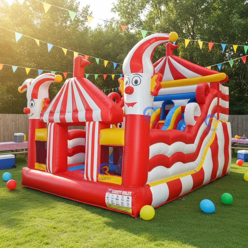 Penghuni Taman Permainan Luar Ruangan, Rumah Lompat, Kastil Bouncy, Kombinasi Seluncuran Inflatable, Seluncuran Inflatable dengan Blower