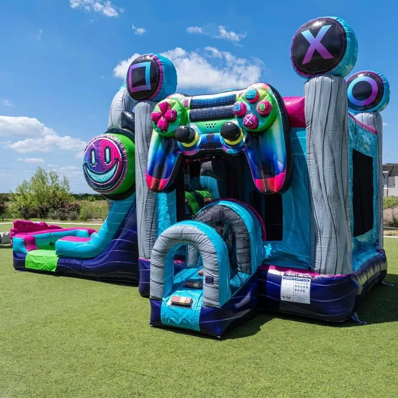 Outdoor Playground PVC Kids Commercial Bouncy Castle Inflatable Bounce House Combo with Slide