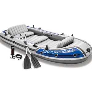 Outdoor Professional 5 Person Inflatable Rowing Boat Inflatable Kayak with Paddle for Water Sports PVC Lakes Rivers