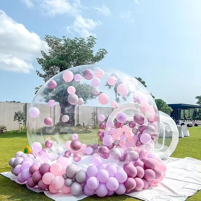 Tenda Inflável Bubble de Promoção ao Ar Livre, Design Moderno para Festas de Crianças, Balões Infláveis Transparentes para Festas em Casa